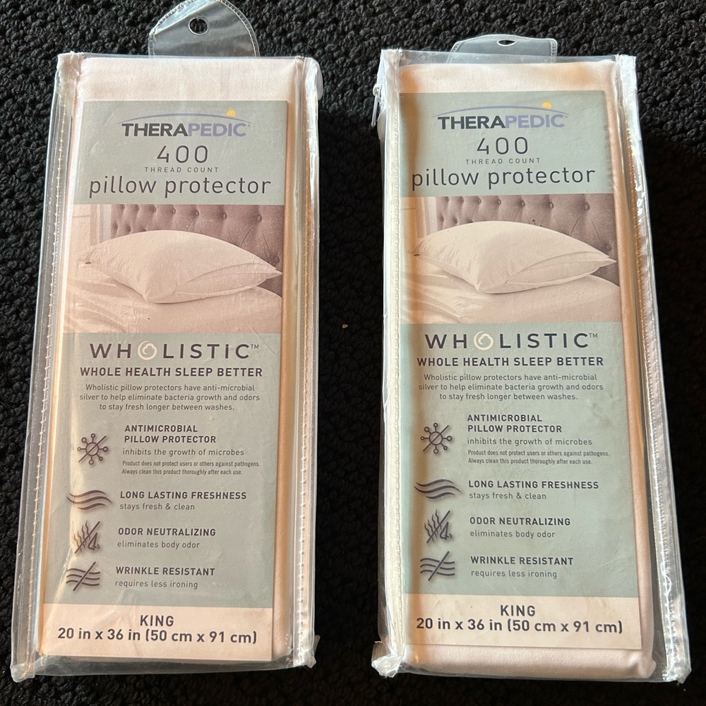 Therapedic 400 Count White King Pillow Protector